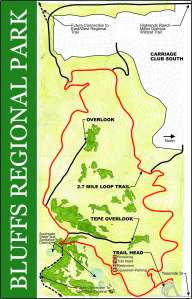 Bluffs Regional Park Trail Map